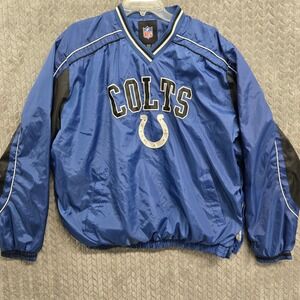 NFL Indianapolis Colts Windbreaker Pullover Jacket Mens XL Blue G-III Apparel
